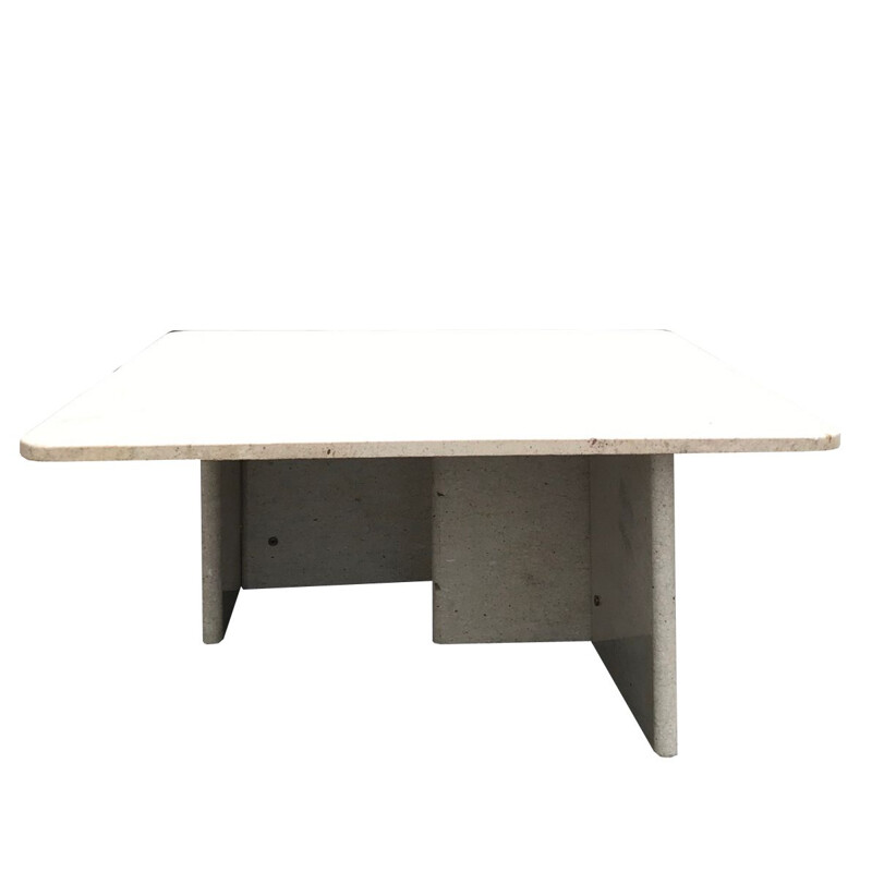 Vintage travertine coffee table, 1970-1980