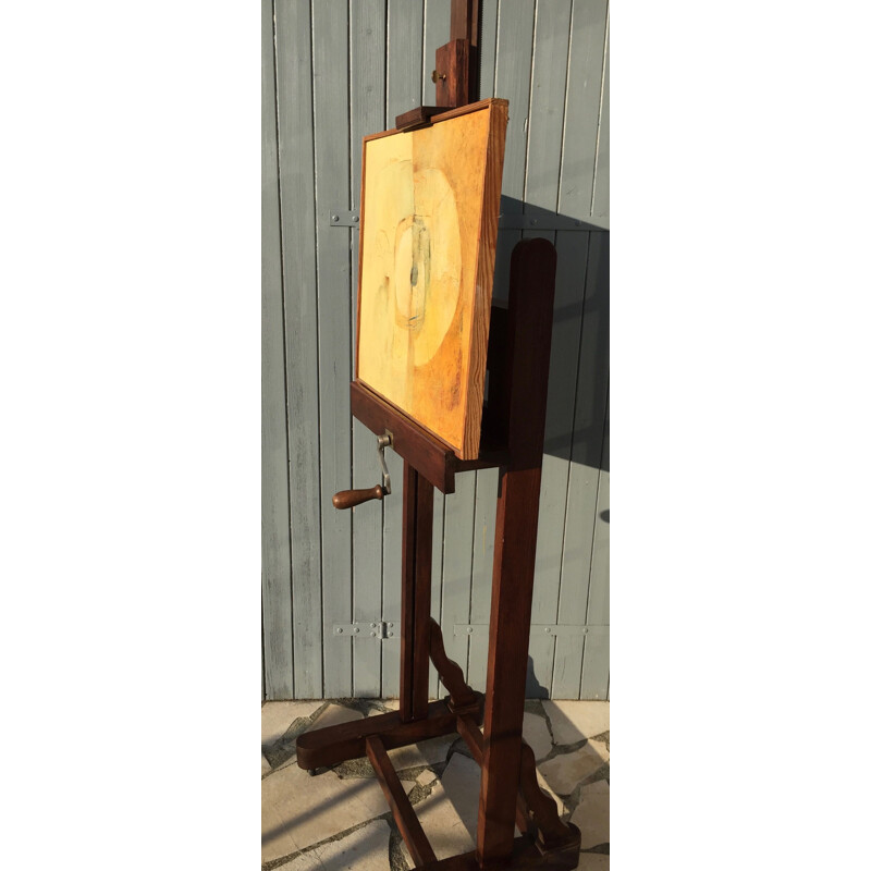 Chevalet de peintre vintage en bois