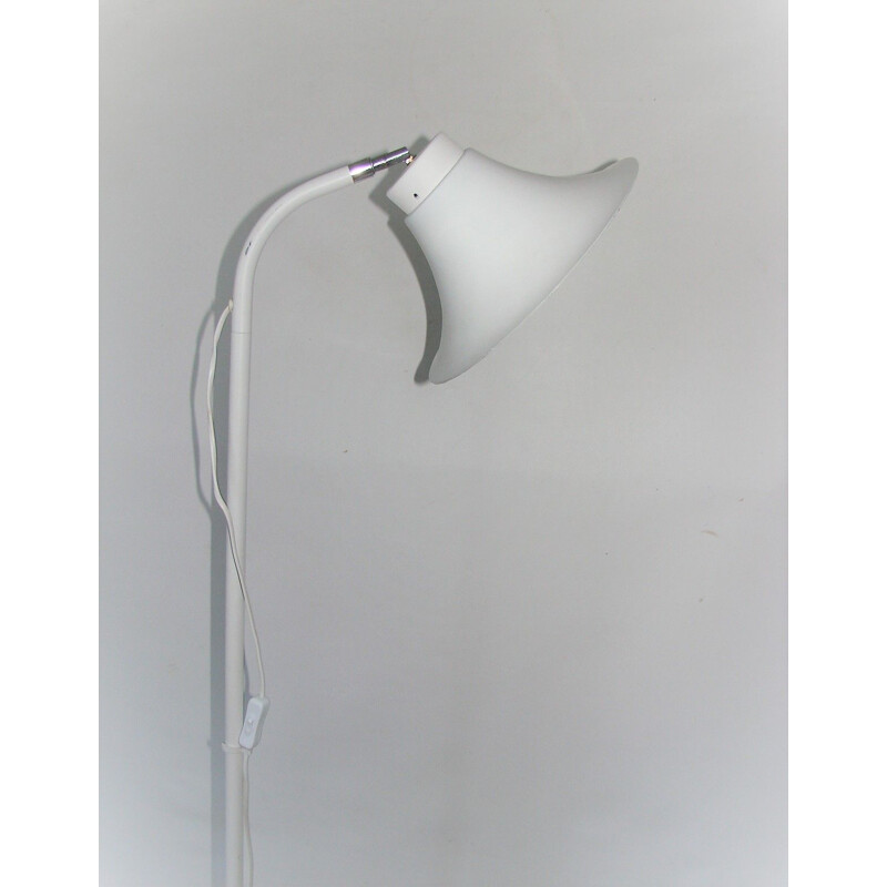 Mid century steel and aluminum floor lamp, 1990s