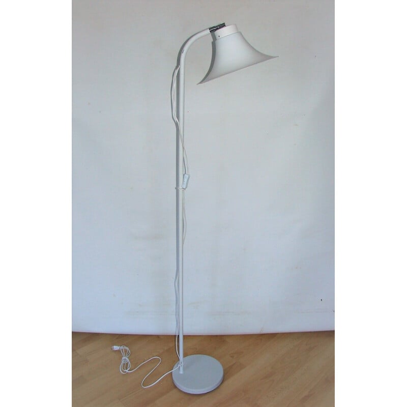 Mid century steel and aluminum floor lamp, 1990s