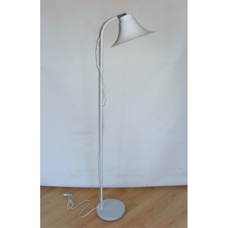 Mid century steel and aluminum floor lamp, 1990s