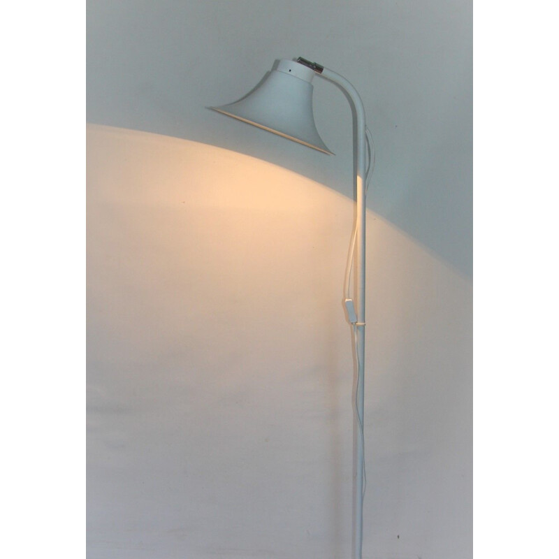 Mid century steel and aluminum floor lamp, 1990s