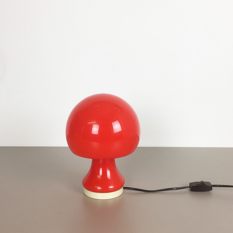 Peil & Putzler desk lamp in red glass - 1960s