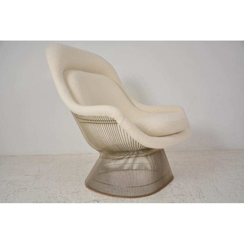 Vintage armchair with ottoman by Warren Platner, 1960