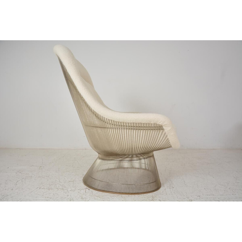 Vintage armchair with ottoman by Warren Platner, 1960