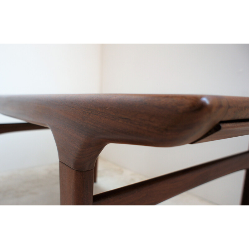 Scandinavian vintage teak table by Johannès Andersen for Uldum Mobelfabrik, Denmark 1970