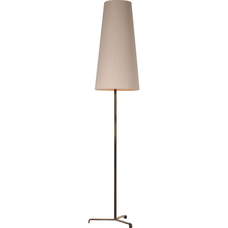 Vintage brass floor lamp by T.J. Kalmar for Kalmar, Austria 1950s