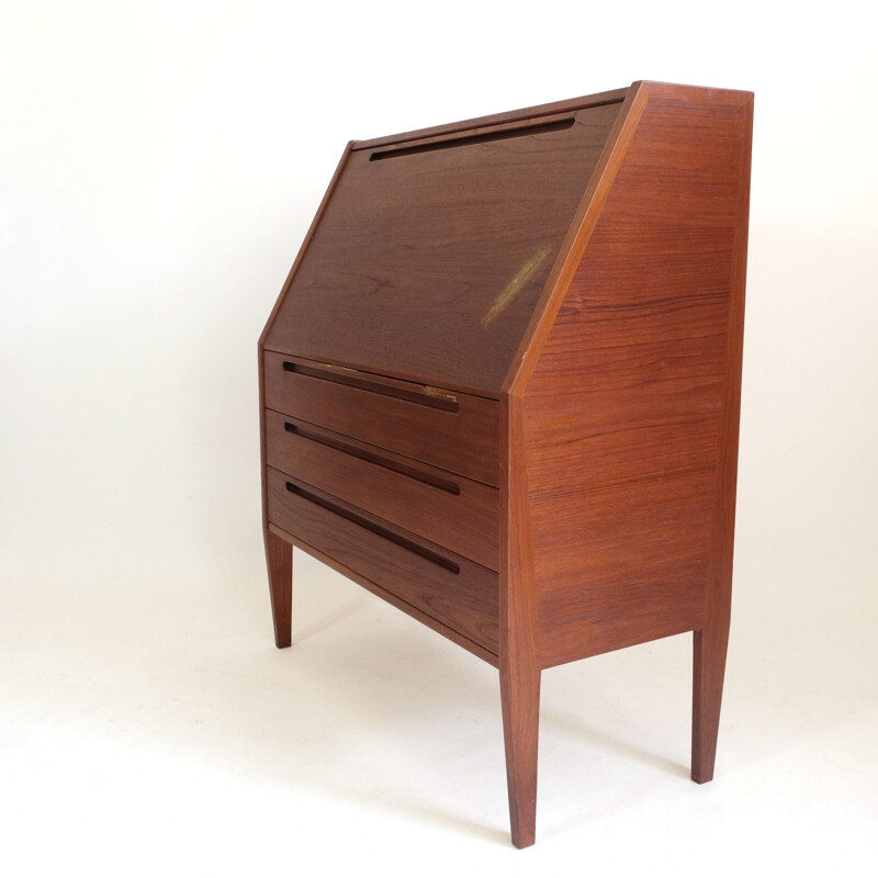 Vintage teak desk by Kai Kristiansen, 1960