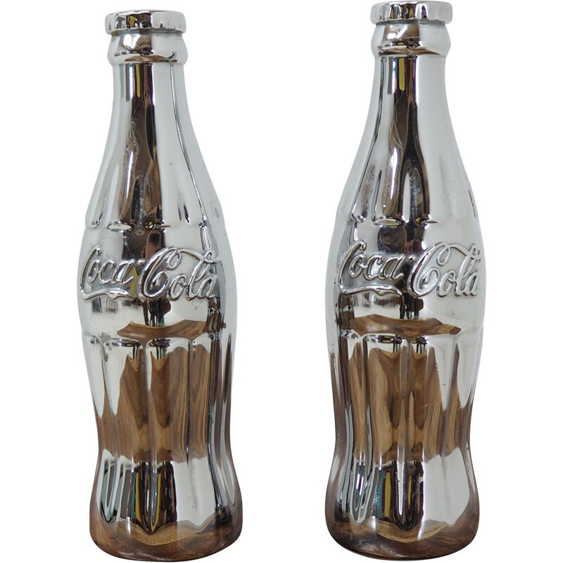 Lot de salière et poivrière vintage en Coca Cola