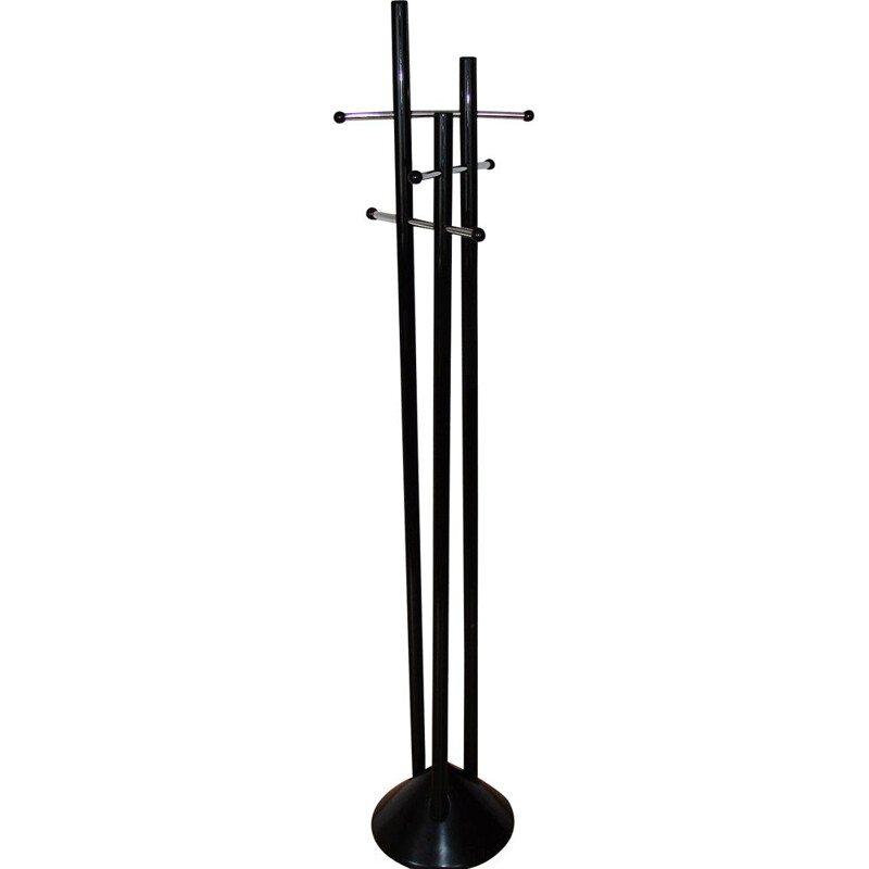 Modernist vintage lacquered steel coat rack, 1970s