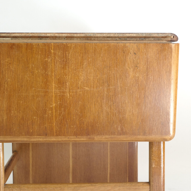 Vintage Amerikaans bureau met klep, 1950