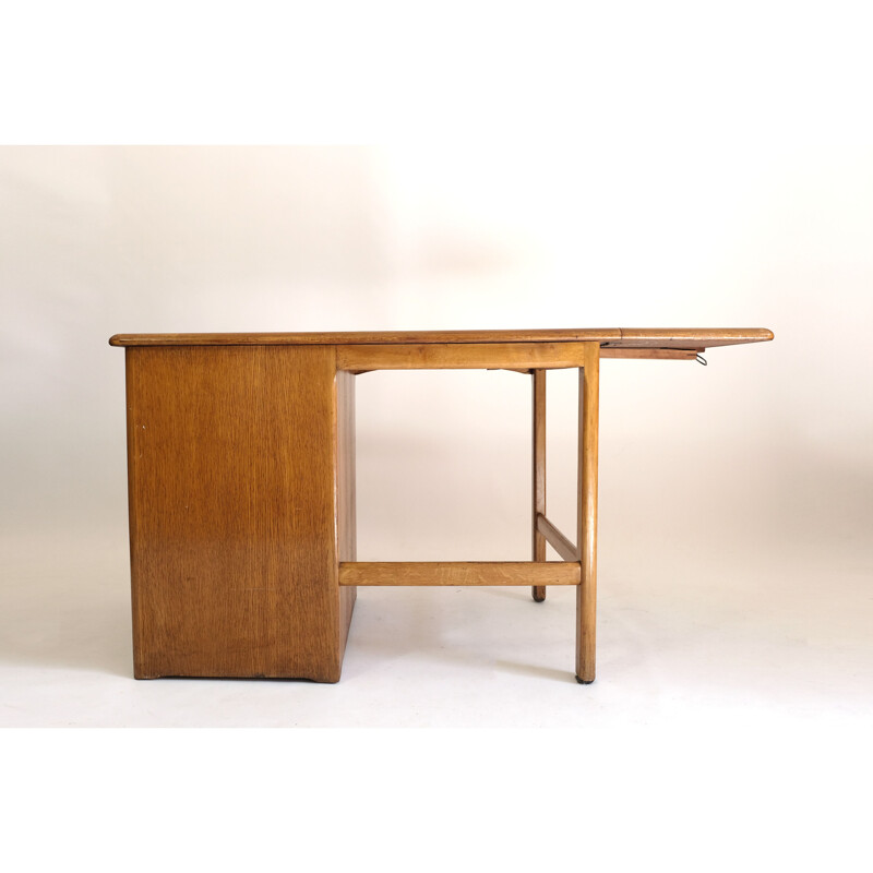 Vintage Amerikaans bureau met klep, 1950