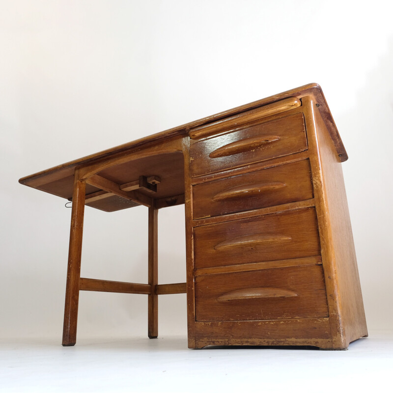 Vintage American desk with flap, 1950