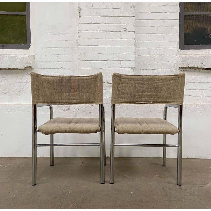 Pair of vintage tubular armchairs for Kodreta Myjava, 1980s