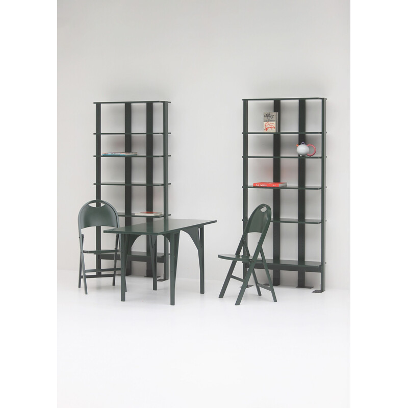 Set of vintage pair chairs and table by Achille Castiglioni for BBB Bonacina, 1960-1970s