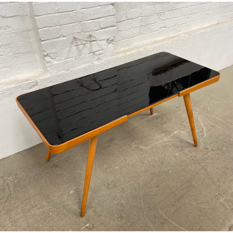 Table noire vintage de J.Jiroutek pour Interier Praha, CZ 1960