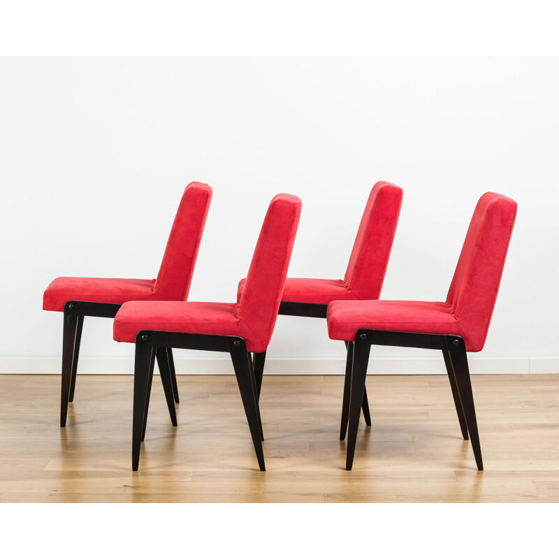 Ensemble de 4 chaises vintage AGA par J. Chierowski, 1970