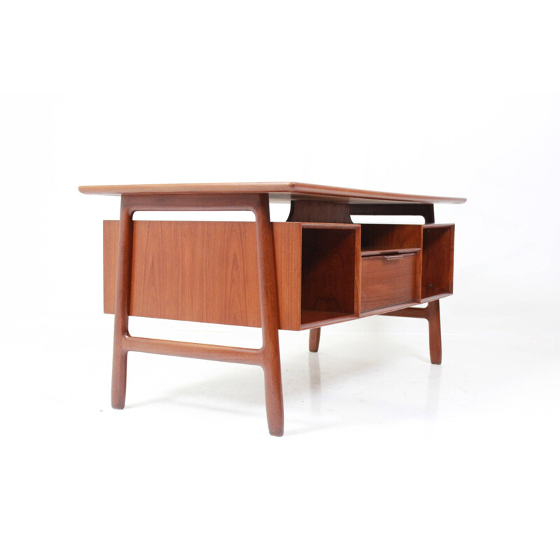 Mid-century Omann Jun's Mobelfabrik desk in teak, Gunni OMANN - 1960s