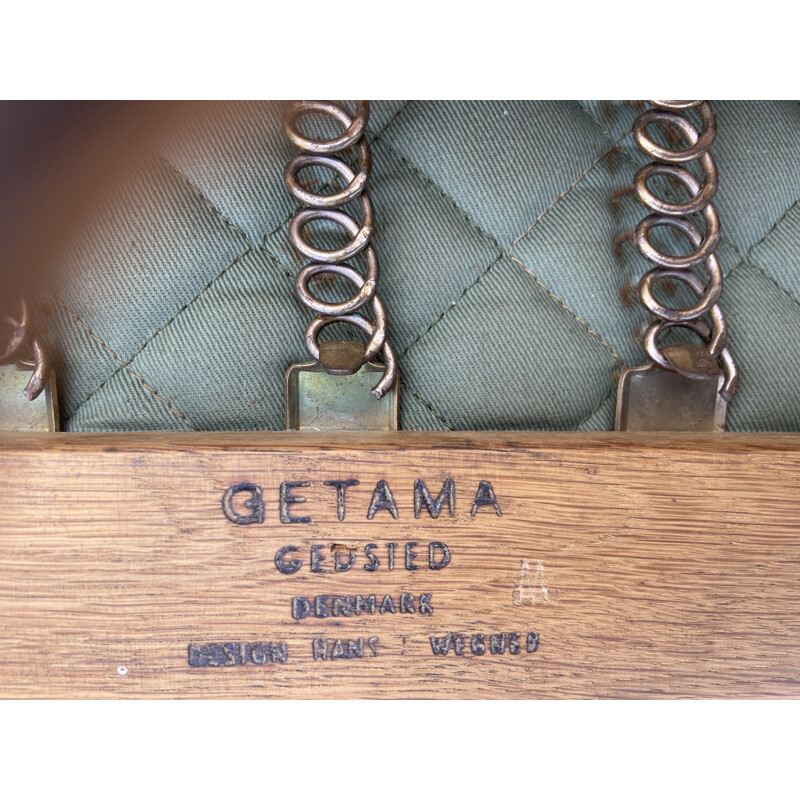 Pair of vintage cigar chairs by Hans J Wegner for Getama