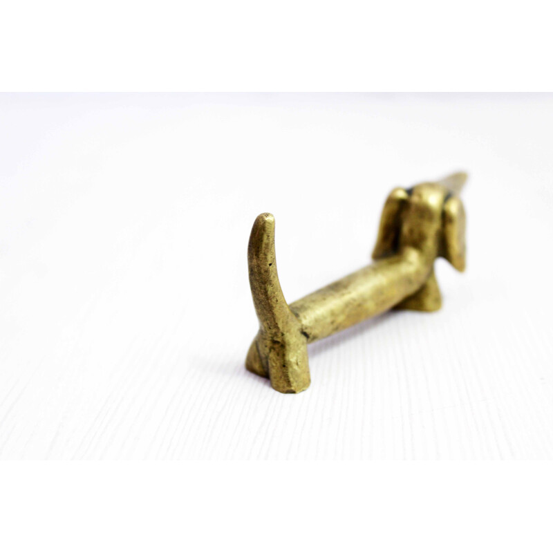 Vintage dachshund in bronze by Walter Bosse