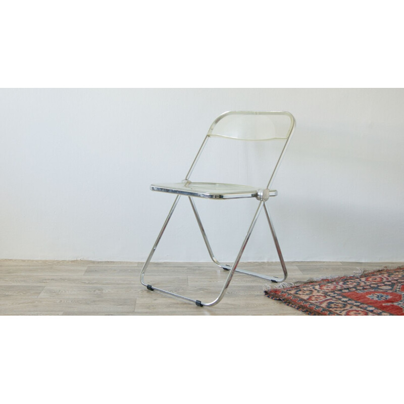 Mid-century Plia folding chair by Giancarlo Piretti for Castelli, 1967