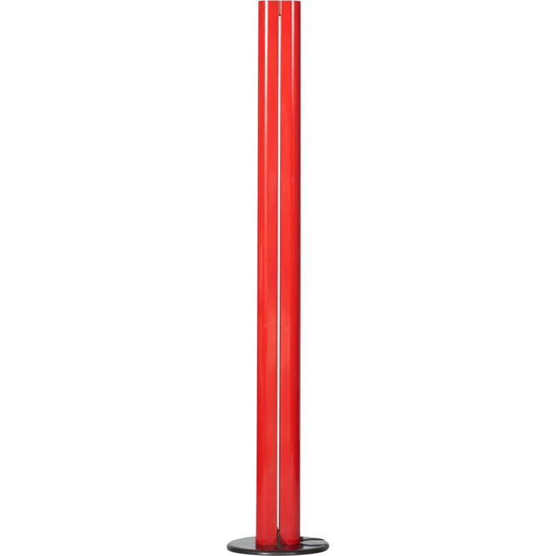 Mid-century red floor lamp by Gianfranco Frattini for Artemide