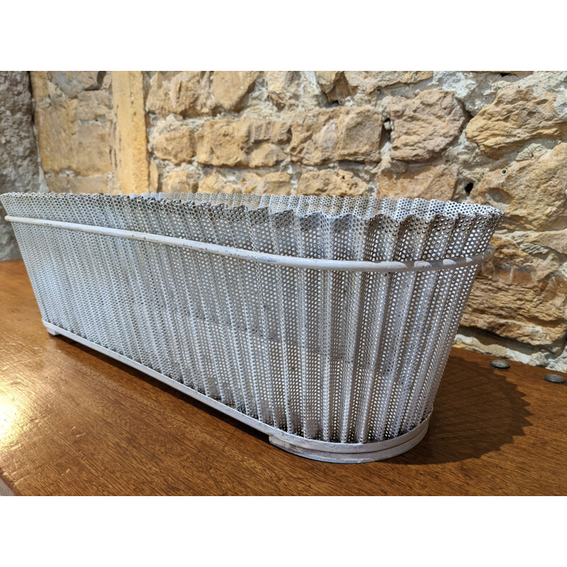 Vintage planter in sheet metal by Mathieu Matégot, 1960s