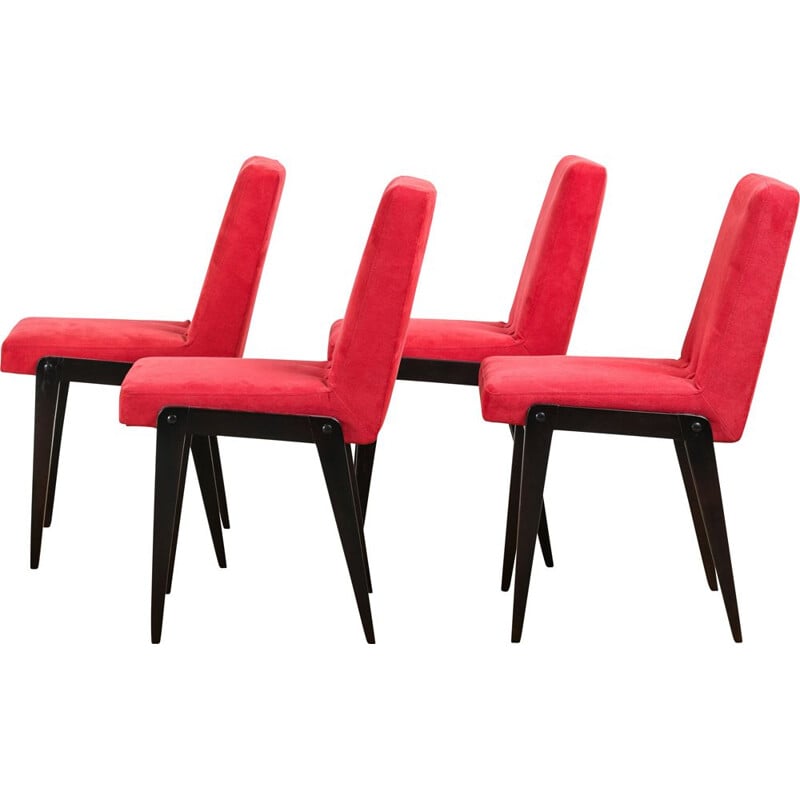 Conjunto de 4 cadeiras AGA vintage de J. Chierowski, 1970
