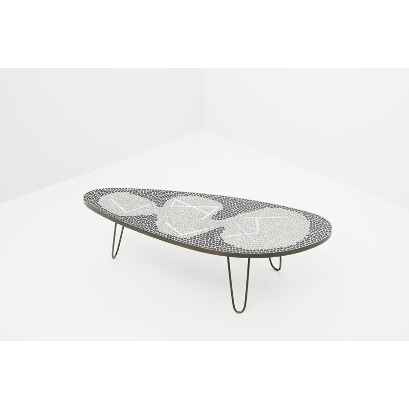 Mid-century mosaic low table by Berthold Muller, Germany 1960s