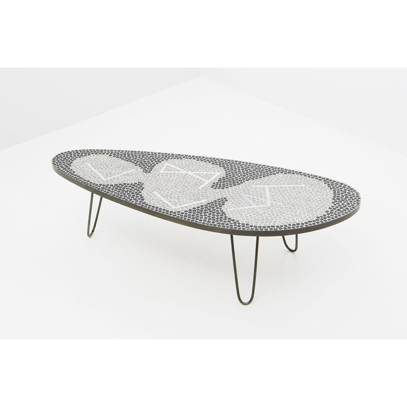 Mid-century mosaic low table by Berthold Muller, Germany 1960s