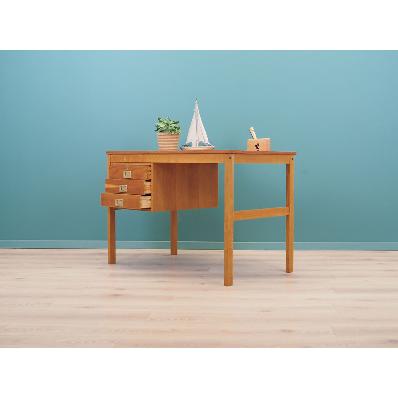 Mid-century ash desk Danish design, 1970s