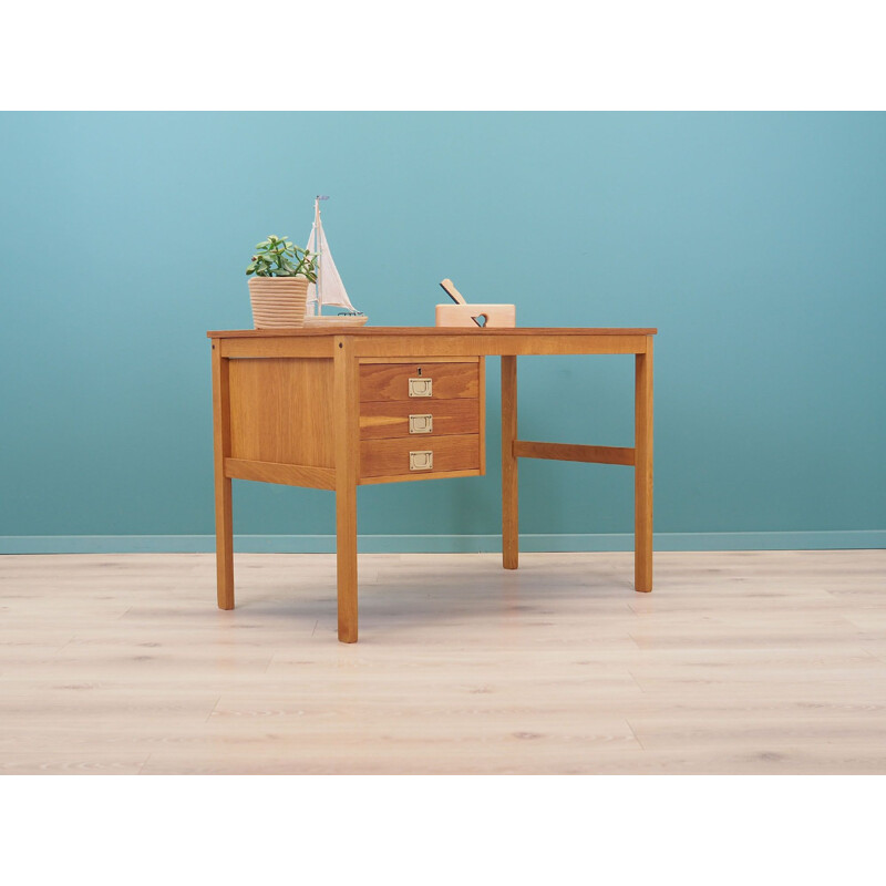 Mid-century ash desk Danish design, 1970s