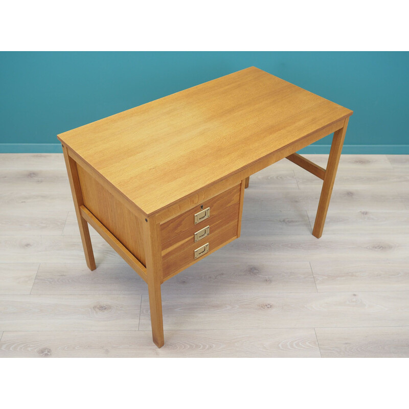 Mid-century ash desk Danish design, 1970s