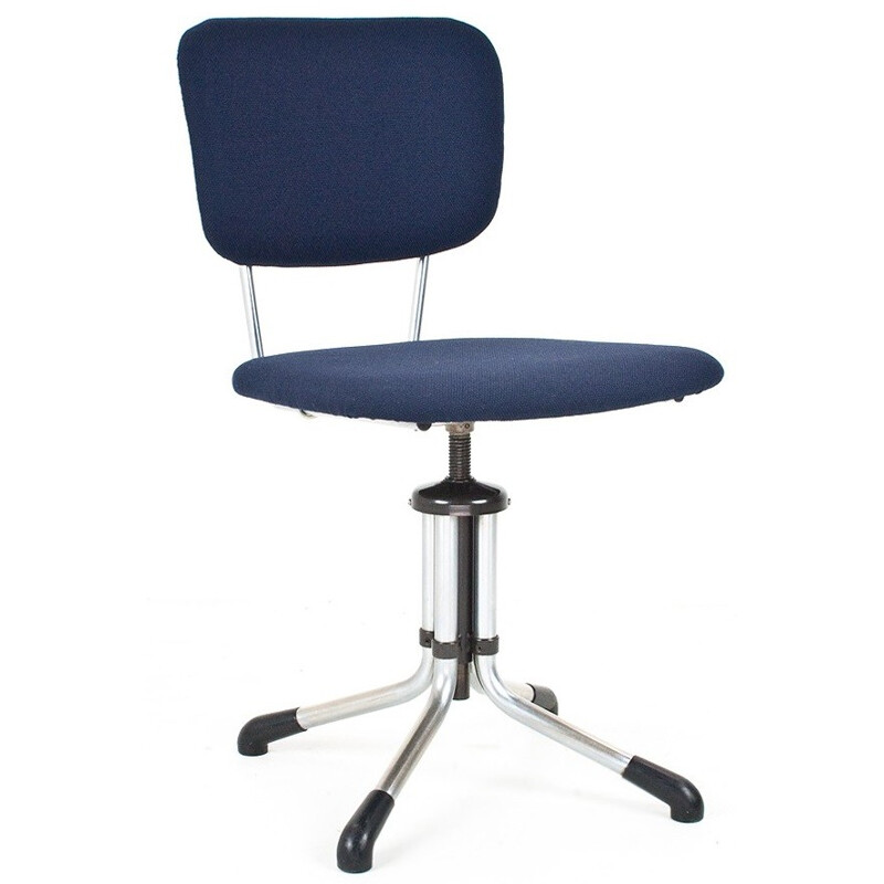 Industrial blue office desk chair, W.H. GIPSEN - 1930s