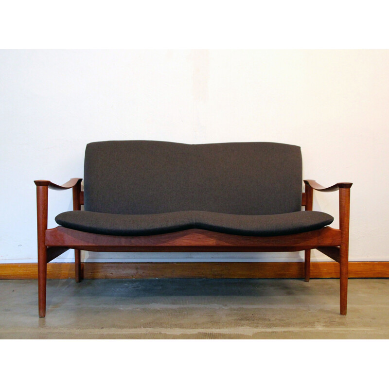 Loveseat 711 sofa by Fredrik Kayser for Vatne Lenestolfabrikk, 1960s
