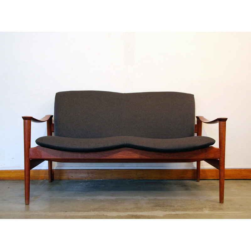 Loveseat 711 sofa por Fredrik Kayser para Vatne Lenestolfabrikk, 1960