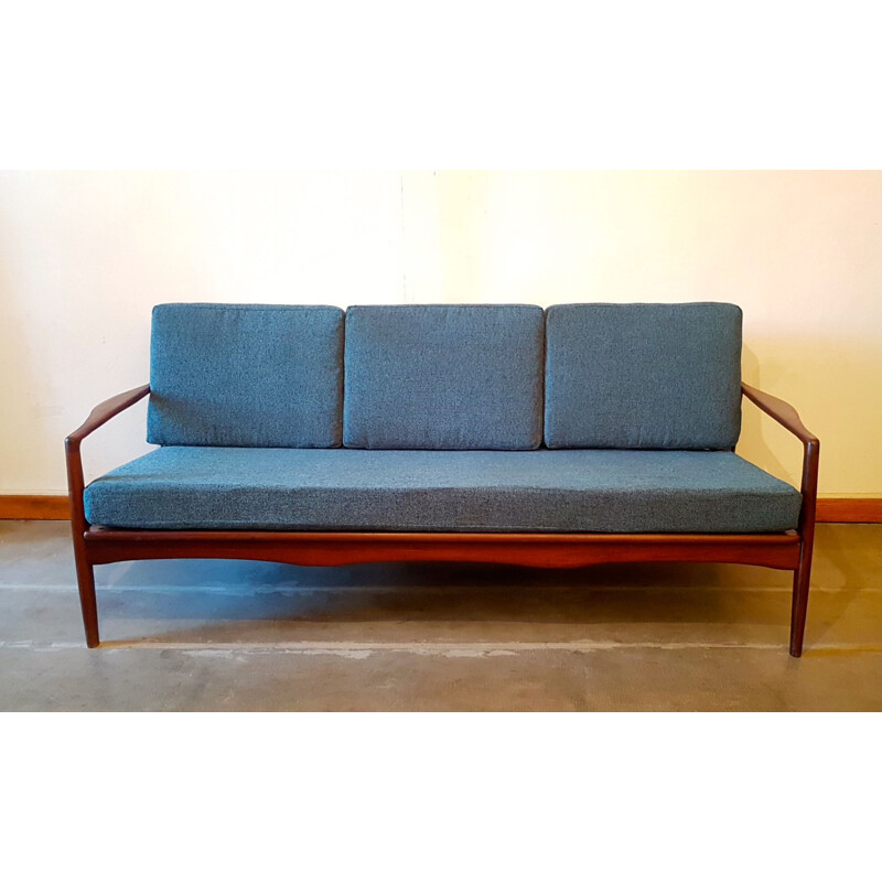 3-seater sofa vintage with Scandinavian lines, 1960s 