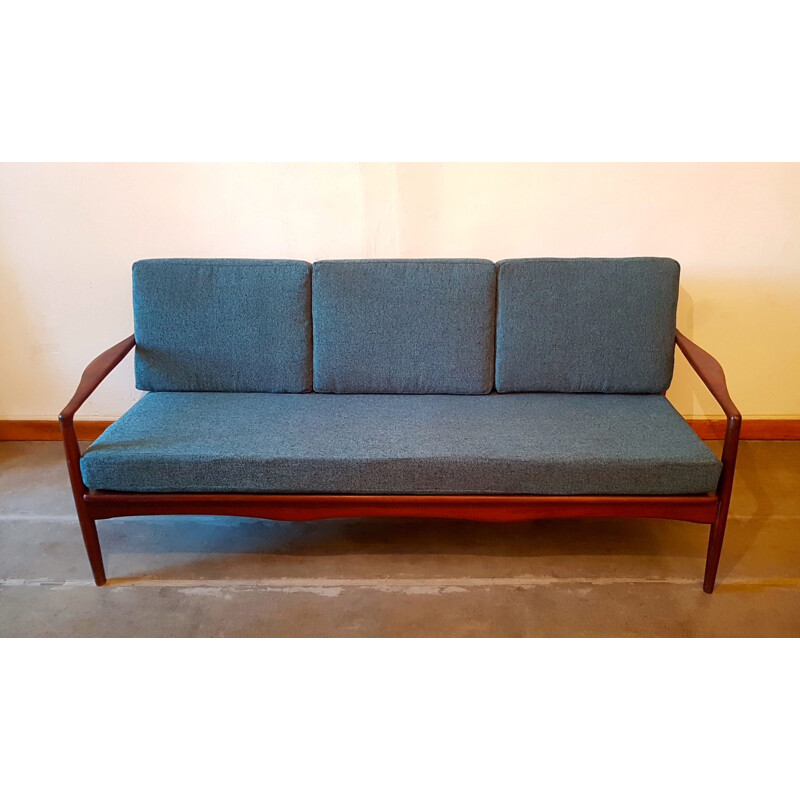 3-seater sofa vintage with Scandinavian lines, 1960s 