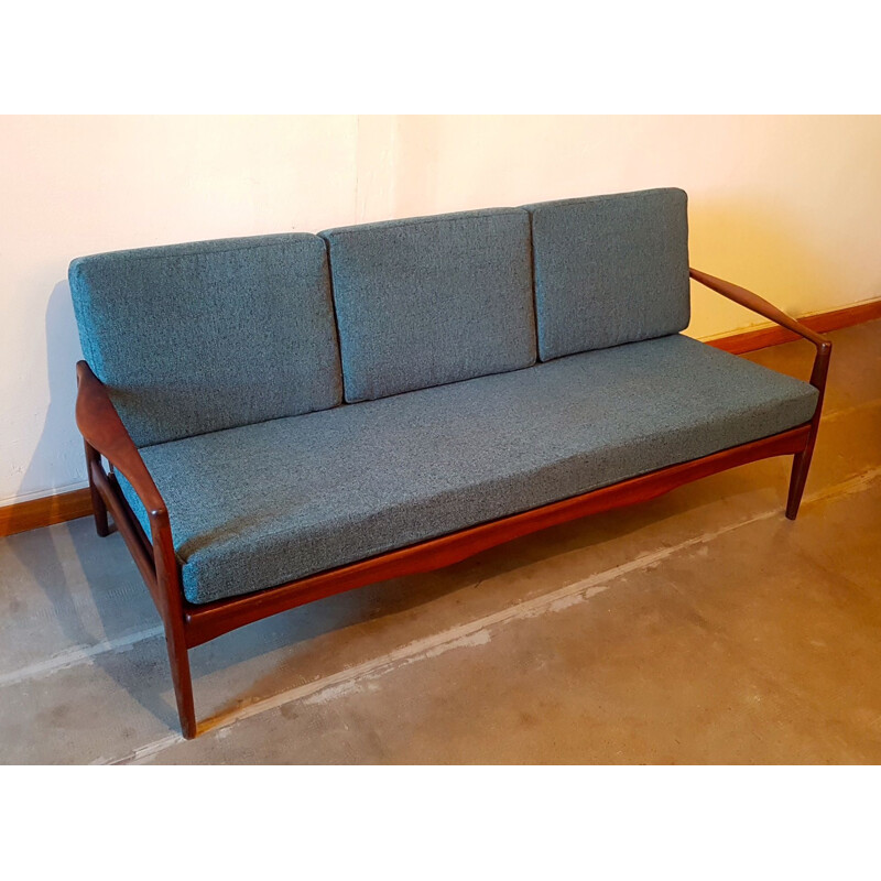 3-seater sofa vintage with Scandinavian lines, 1960s 