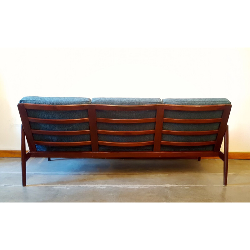 3-seater sofa vintage with Scandinavian lines, 1960s 