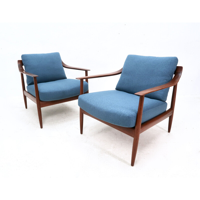 Mid-Century teak easy chair antimott by Wilhelm Knoll, 1960s