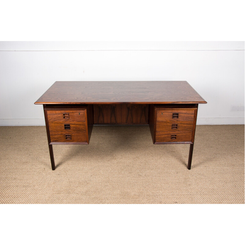 Vintage double-sided Danish rosewood minister's desk by Arne Vodder, 1960s