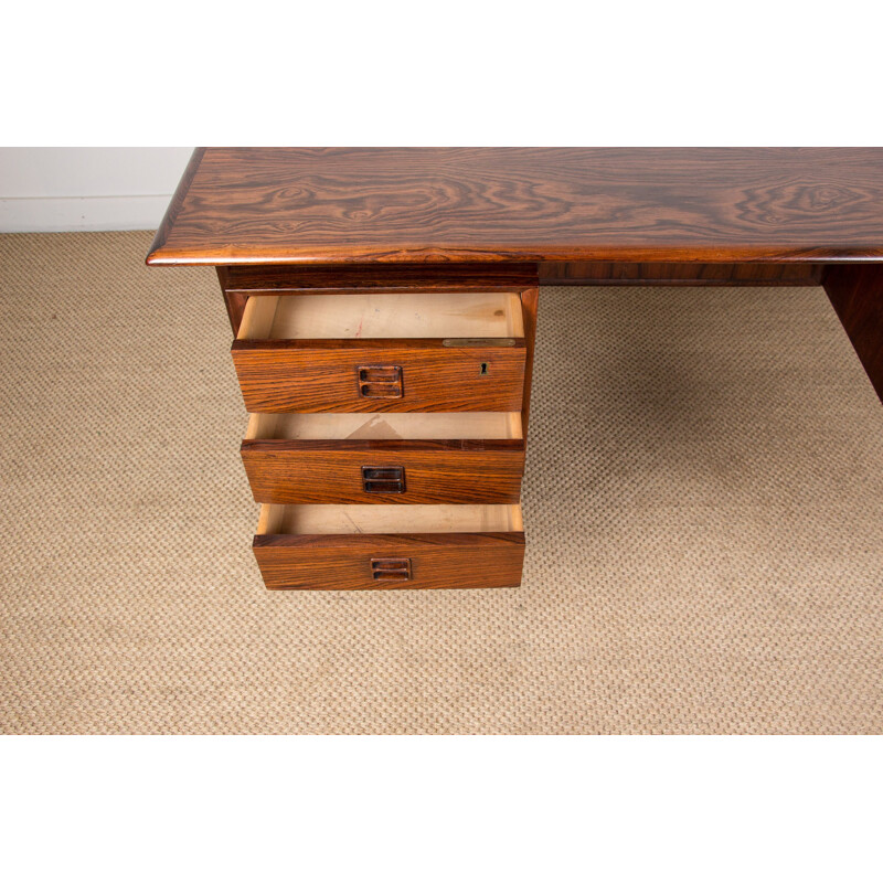 Vintage double-sided Danish rosewood minister's desk by Arne Vodder, 1960s