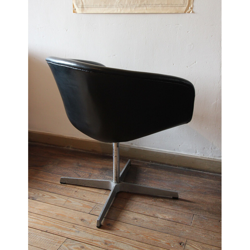 Paire de fauteuils vintage en cuir de Pierre Paulin pour Artifort, 1960