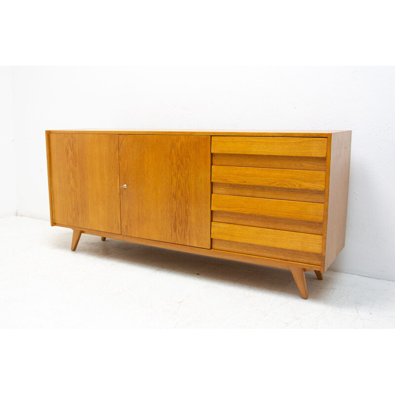 Mid-century modernist sideboard No. U-460 by Jiří Jiroutek, 1958s Czechoslovakia