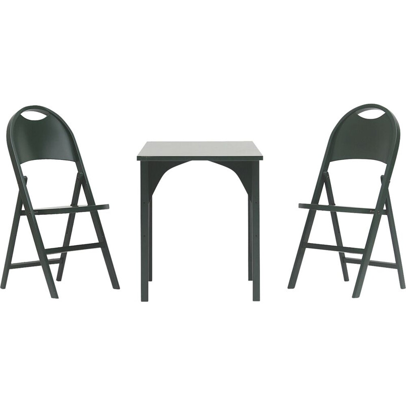 Ensemble de paire de chaises et une table vintage par Achille Castiglioni pour BBB Bonacina, 1960-1970