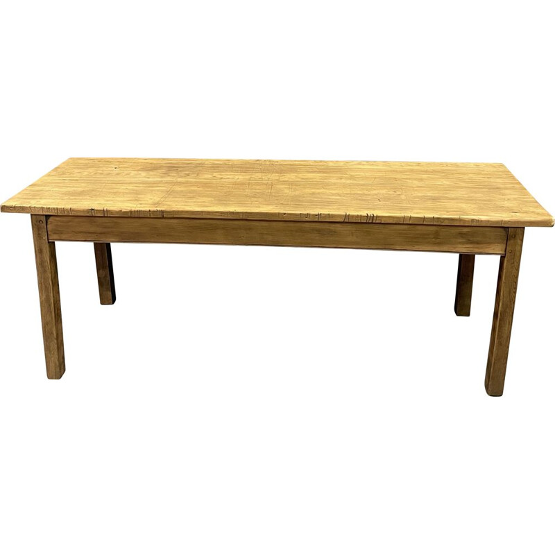 Vintage farm table in pine and oak