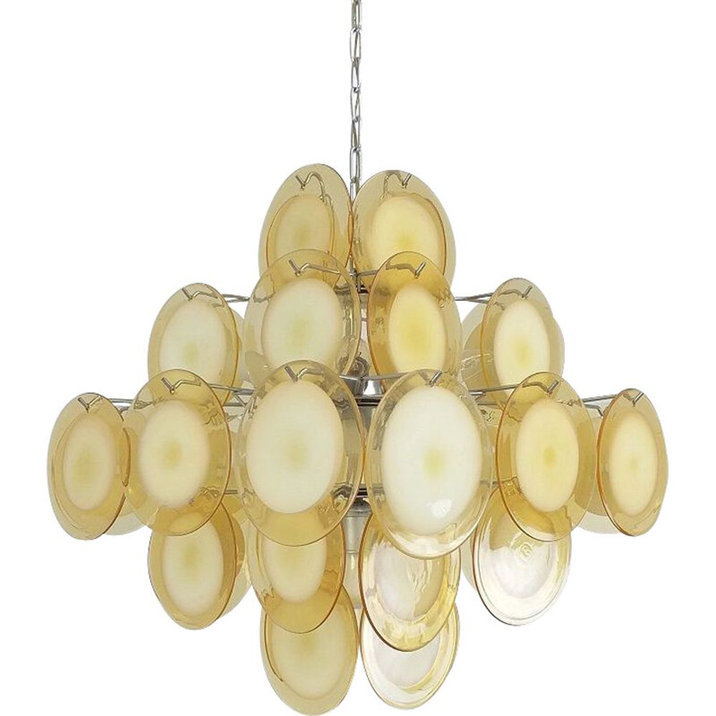 Vintage Italian Murano glass chandelier by Vistosi, 1970s