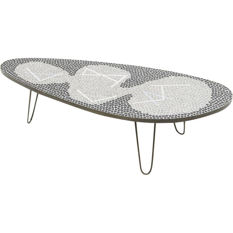 Mid-century mosaic low table by Berthold Muller, Germany 1960s