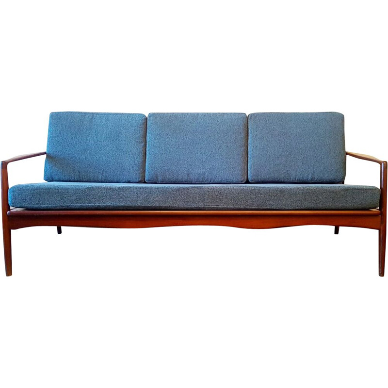 3-seater sofa vintage with Scandinavian lines, 1960s 